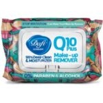 دستمال مرطوب پاک کننده آرایش دافی مدل Q10 (طرح گل ۳) ۵۰ عددی